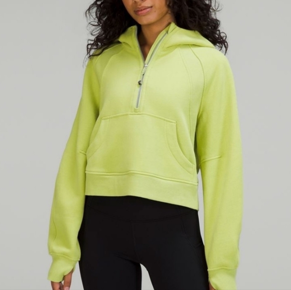 LULULEMON SCUBA OVERSIZED HALF ZIP HOODIE SWEATSHIRT IN WASABI - Picture 2 of 9